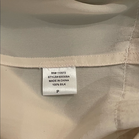 ๐ 2X HP ๐ Twelfth Street By Cynthia Vincent 100% Ivory Silk Dress - Picture 7 of 8